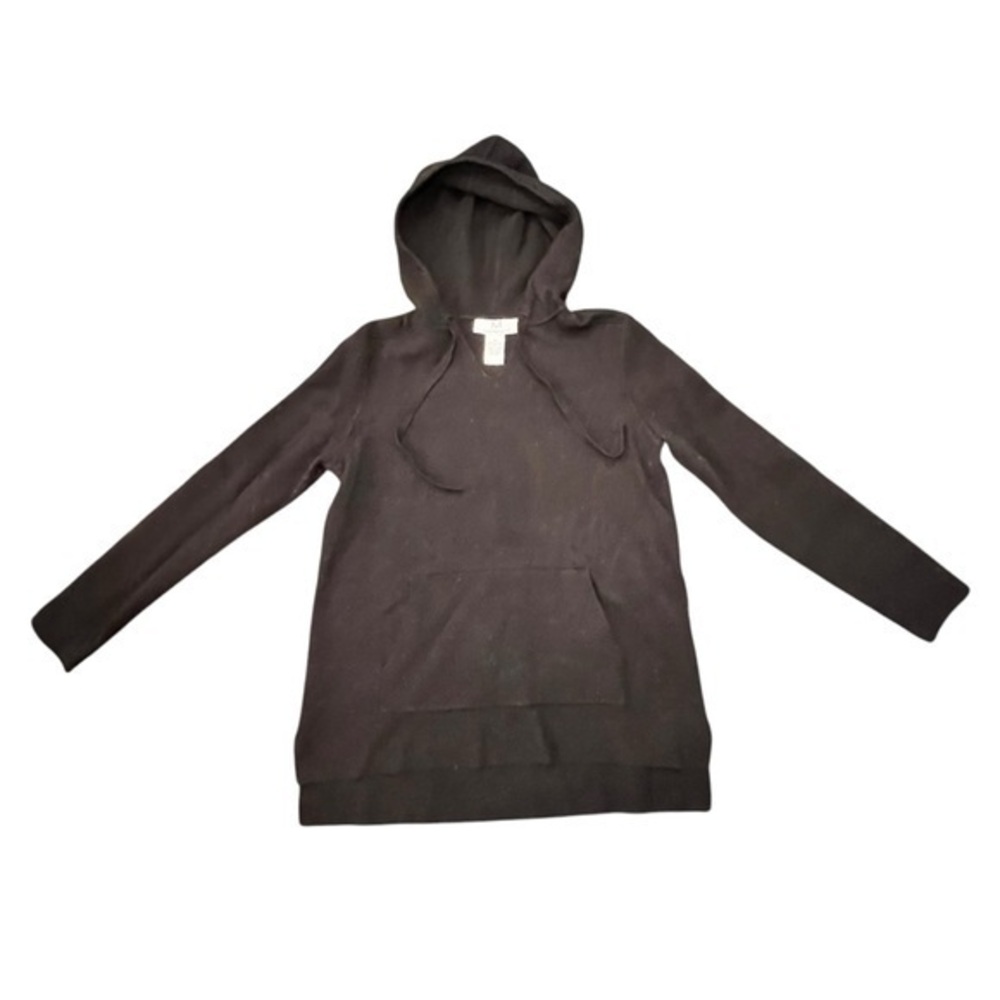MAGASCHONI Hooded Sweater‎ Womens XS Top Long Sleeve Front Pocket Stretch Black